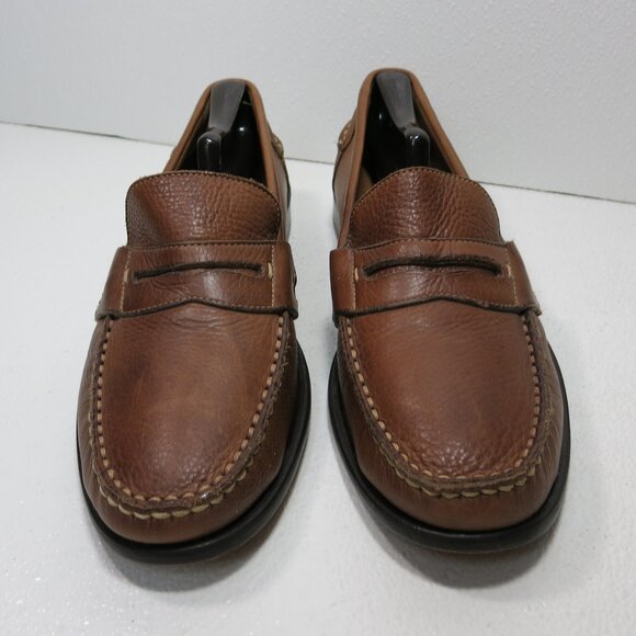 Belvedere Studio Oil Tanned Pebbled Grain Leather Loafers Men\'s Footwear 11.5 D main image 3